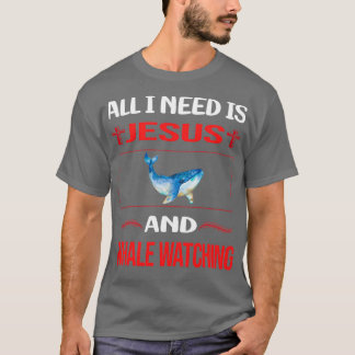 Camiseta Engraçado Baleia Jesus Assistindo