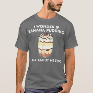 Camiseta Engraçado Banana Pudim Cabeça Cozinhar
