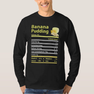Camiseta Engraçado Banana Pudim Nutrição Fato de Ação de Gr