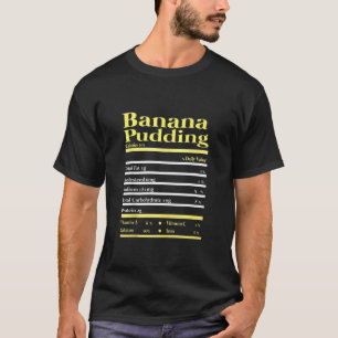 Camiseta Engraçado Banana Pudim Nutrição Fato de Ação de Gr