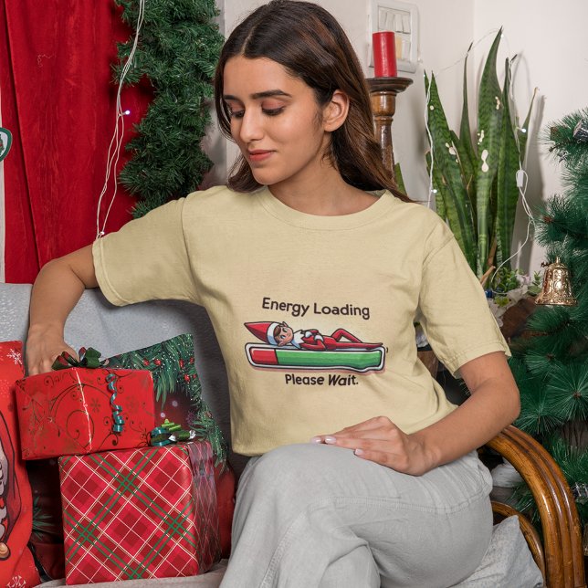 Camiseta Engraçado Bar de progresso de baixa energia (Criador carregado)