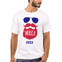 Engraçado Barba Merica Patriótico