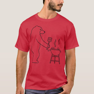 Camiseta Engraçado Barbecue Acampando Natureza Selvagem