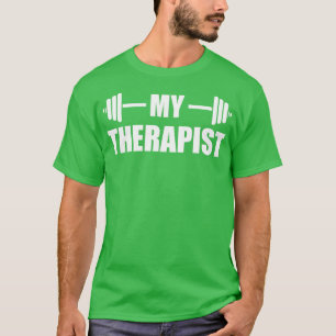 Camiseta Engraçado Barbell Design para Homens Levantando Pe