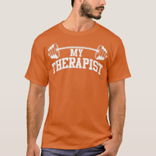 Camiseta Engraçado Barbell Design para Homens Levantando Pe