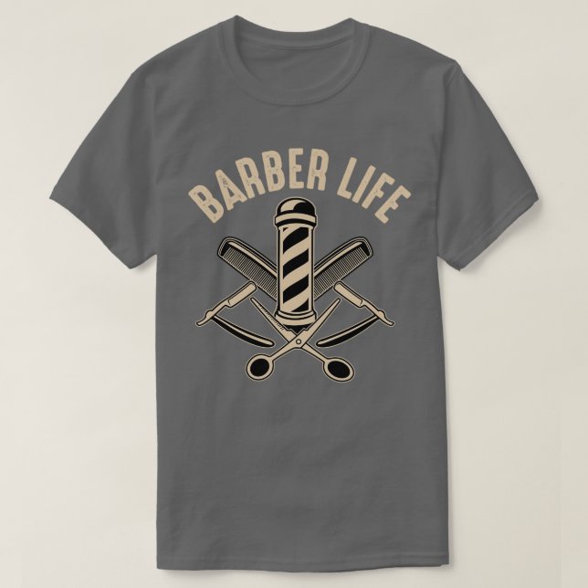 Camiseta Engraçado Barber Cotação Barber Life (Frente do Design)