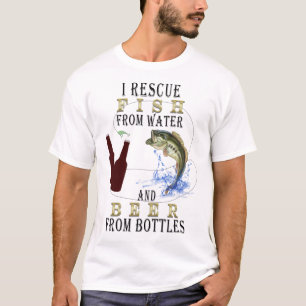 Camiseta Engraçado Bass Pesca Humor