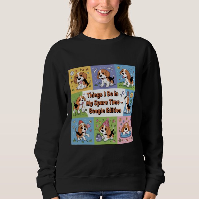 Camiseta Engraçado Beagle Lover Coisas Que Eu Faço Em Cacho (Frente)
