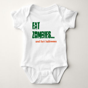 Camiseta Engraçado Bebê Come Zombies Halloween Comedy Baby