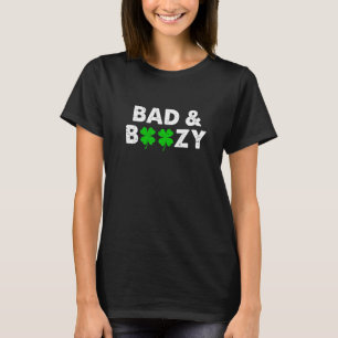 Camiseta Engraçado, Bebendo De Shamrock Mau E Boozinho, Pat