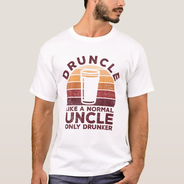 Camiseta Engraçado Bebendo Tio Beer Lover (Frente)