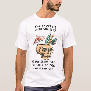 Camiseta Engraçado Beber do crânio do seu inimigo Gráfico A