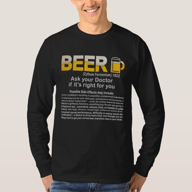 Camiseta Engraçado Beer, pergunte ao seu médico se é a cami (Frente)