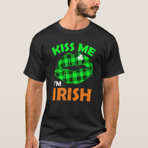 Camiseta Engraçado Beije-Me Eu Sou Rua Irlandesa Patrick Da