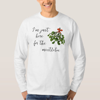 Camiseta Engraçado beijo de condecoração de Natal