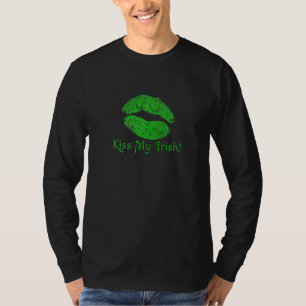 Camiseta Engraçado Beijo minha Rua irlandesa Drin do Partid