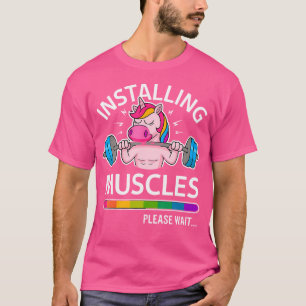 Camiseta Engraçado Belo Unicorn Workout Gym Malhação Welevt
