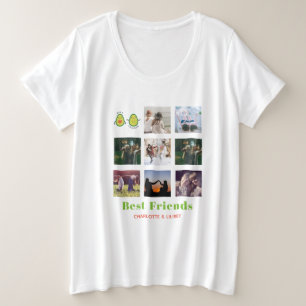 Camiseta Engraçado BFF PHOTO COLLAGE Dif Personalizado AVO