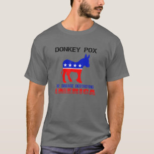 Camiseta Engraçado Biden Donkey Pox Doença Destruindo Amer