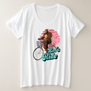 Camiseta Engraçado Bigfoot ciclismo, vamos andar