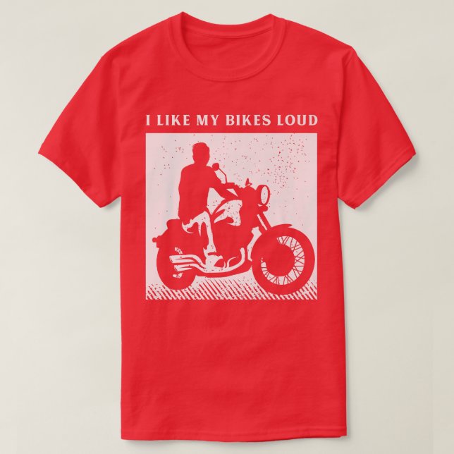 Camiseta Engraçado Biker Dizendo Por Um Lover De Moto 603 (Frente do Design)