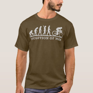 Camiseta Engraçado Biking Biker - O Homem da Evolução do Ci