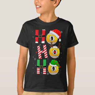 Camiseta Engraçado Bilhar de Natal Ho Ho Ho Xmas Correspond