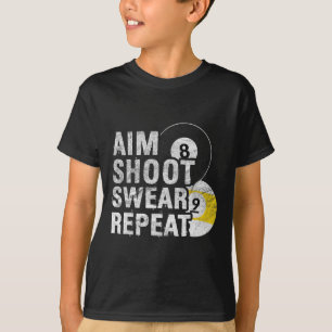 Camiseta Engraçado Billiards Aim Shoot Sweot