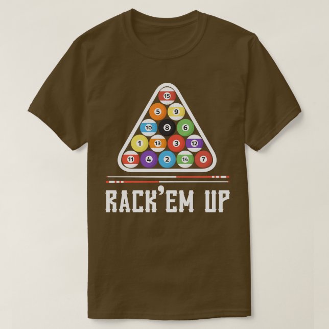 Camiseta Engraçado Billiards dizendo Design (Frente do Design)