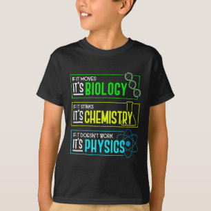 Camiseta Engraçado Biologia Química Física Nerd de Ciência