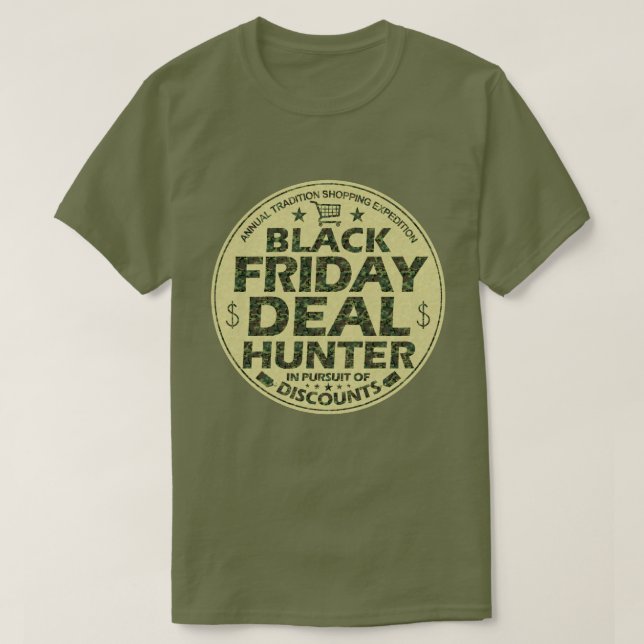 Camiseta Engraçado Black Friday Deal Hunter Compra (Frente do Design)