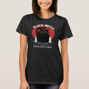 Camiseta Engraçado Black Metal Satânico Citação de Gato