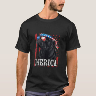 Camiseta Engraçado Black Pug 4 de julho Cachorro Mãe Pai Me