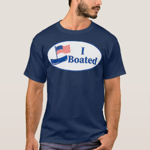 Camiseta Engraçado    BoatingI BOATED Sticker Graphic