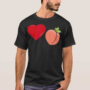 Camiseta Engraçado Bobo Emoji Love Peach Orgulho gay Hum
