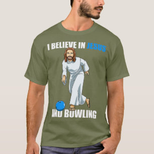 Camiseta Engraçado Boliche Jesus Presente
