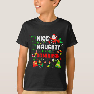 Camiseta Engraçado Bom Travesso Família Dominicana Homens M