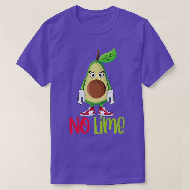 Camiseta Engraçado Bonito Avocado Guacamole Sem Limão (Frente do Design)