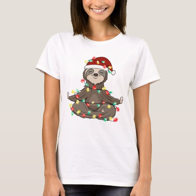 Camiseta Engraçado, Bonito Natal Lama (Frente)