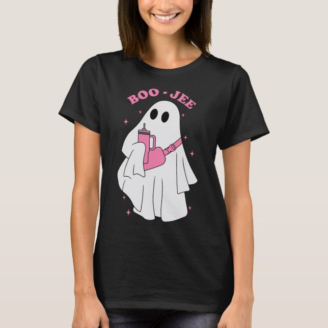 Camiseta Engraçado Boo-jee Ghost Halloween Boo Jee Ghost Sp (Frente)