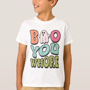 Camiseta Engraçado Boo Seu Engraçado Fantasma Bonito De Hal