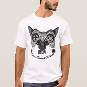 Camiseta Engraçado Boop Boop Jogo Nose Cachorro Nose Consol