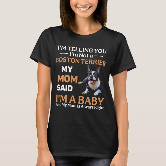 Camiseta Engraçado Boston Terrier Dog (Frente)