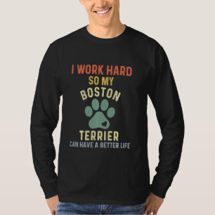 Camiseta Engraçado Boston Terrier Para Homens Retro Boston 