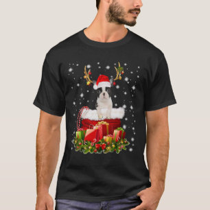 Camiseta Engraçado Boston Terrier Reindeer Em Papais noeis