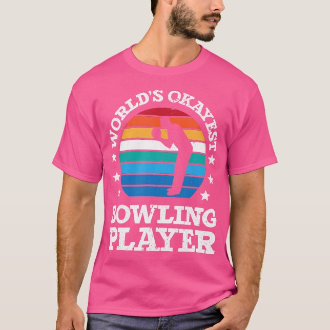 Camiseta Engraçado Bowler Para Corresponder Boliches De Cal (Frente)
