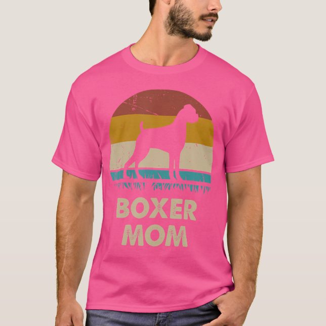 Camiseta Engraçado Boxer Mama (Frente)