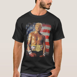 Camiseta Engraçado Boxer Trump Trump Rocky Meme
