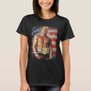 Camiseta Engraçado Boxer Trump Trump Rocky Meme