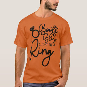 Camiseta Engraçado Bridesmaid Noiva Bachelorette Boots Blin